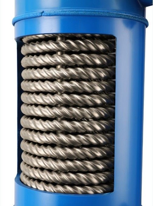 Evaporatör MHTA-3 için PVC kabuklu vitreli titanyum tüp ısı değiştiricisi