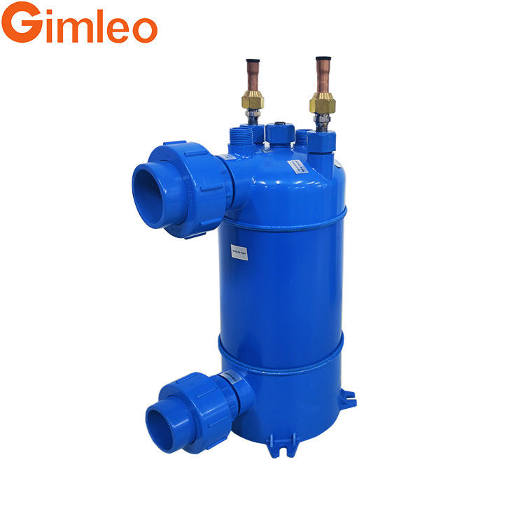 7kw 24 ısı kapasitesi Titanyum tüp PVC Shell Akvaryum soğutucusu için ısı değiştiricisi MHTA-2 Endüstriyel soğutma sistemi için