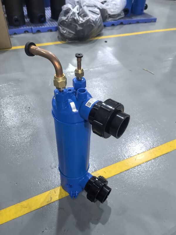 Su döngüsü basıncı 5 bar'a kadar dikey veya yatay kurulumlu ve su sıcaklığı aralığı 0 ila 45 derece Selsüs olan deniz suyu ısı değiştiricisi MHTA-3