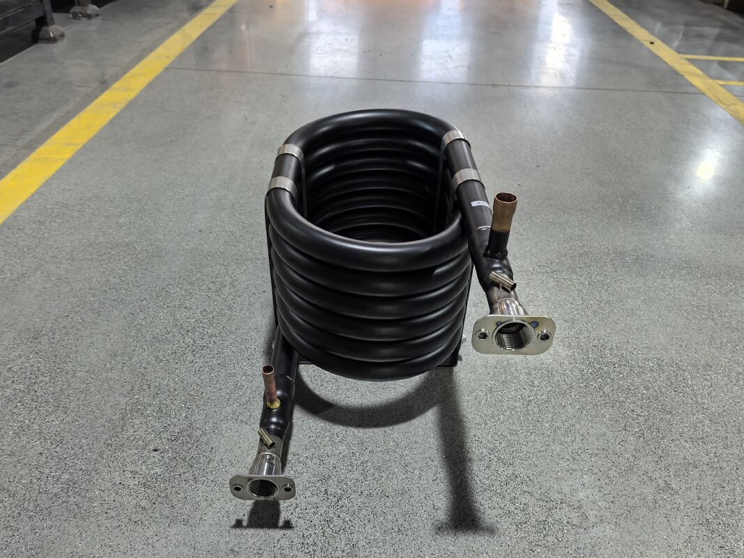 Isıtma Kapasitesi 6 ila 300 Kw Koaksiyel Isı Değiştiricisi Minus 50 ila 150 derece Selsüs sıcaklık aralığında çalışan Isı Transfer Sistemi