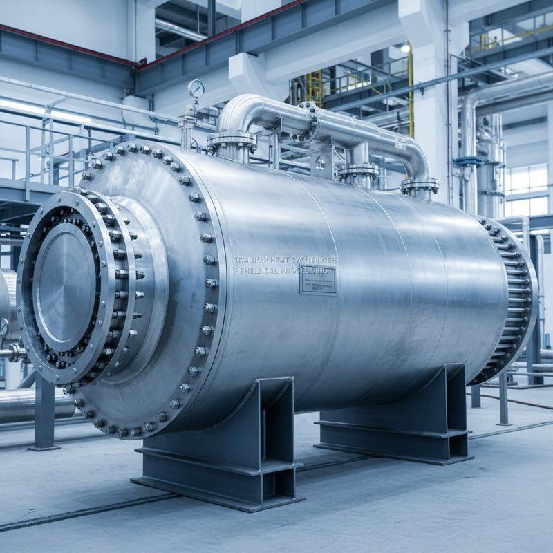 Kimyasal İşleme için CIP Uyumlu Temizlemeli ve Özelleştirilebilir Boyutlu Soğuk Haddeleme Teknikli Titanyum Isı Değiştirici
