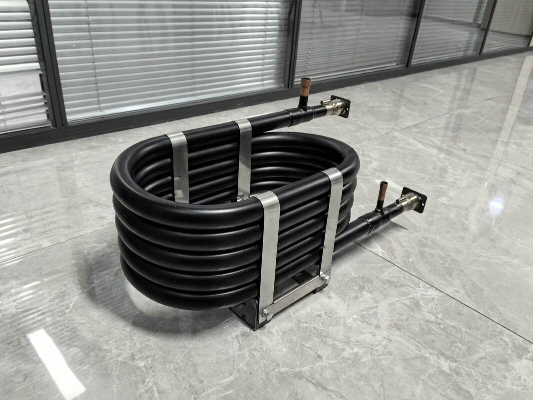 Customizable Size 4.2MPA Max Refrigerant Pressure Coaxial Heat Exchanger with Stainless Steel Construction