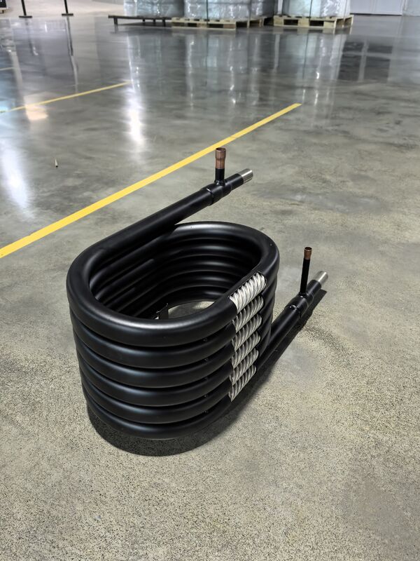 Paslanmaz Çelik Koaksiyel Isı Değiştiricisi 4.2MPA Soğutucu Basıncı ve Özelleştirilebilir Boyut