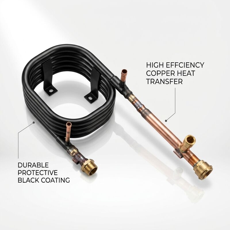 Özel HVAC Koaksiyel Isı Değiştiricisi 4.2MPa Soğutucu Yan 1.0MPa Su Yanı Düşük Bakım Kondansör Buharlandırıcısı