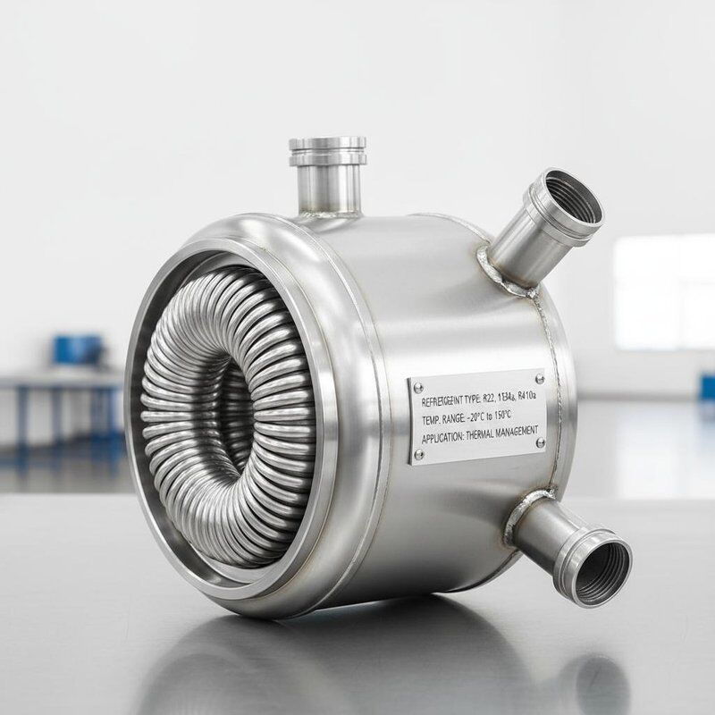 Verimli Termal Yönetim için Sprey Siyah Pas Önleyici Boya ve 0,5~100 KW Güç ile Spiral Bükümlü Koaksiyel Isı Eşanjörü